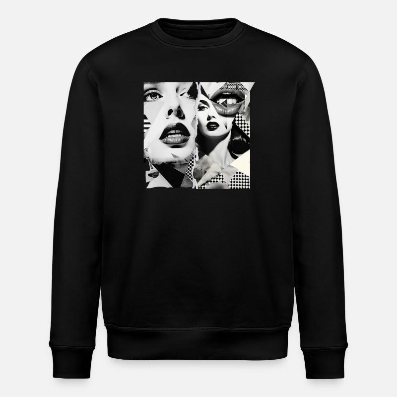 Bildfragmente Design - Stanley/Stella Unisex Bio-Sweatshirt ROLLER - Schwarz