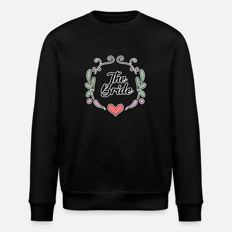Dicton de mariée motif coeur - Sweat bio ROLLER Stanley/Stella Unisexe - noir