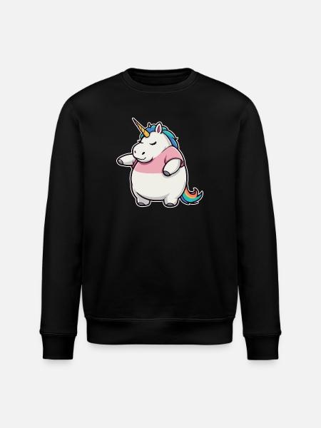 Funny Unicorn - Stanley/Stella ROLLER Unisex Organic Sweatshirt - black