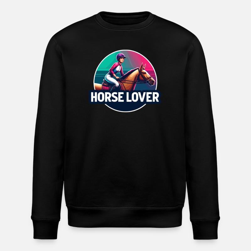 Emblème du cavalier équestre - Sweat bio ROLLER Stanley/Stella Unisexe - noir