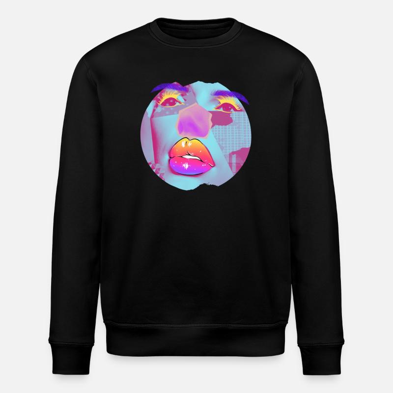 Pop Art bright collage - Stanley/Stella ROLLER Unisex Organic Sweatshirt - black