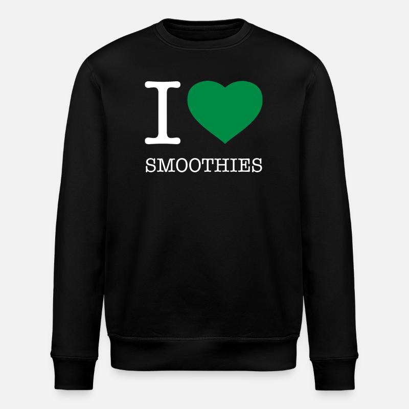 I LOVE SMOOTHIES - Stanley/Stella ROLLER Unisex Organic Sweatshirt - black