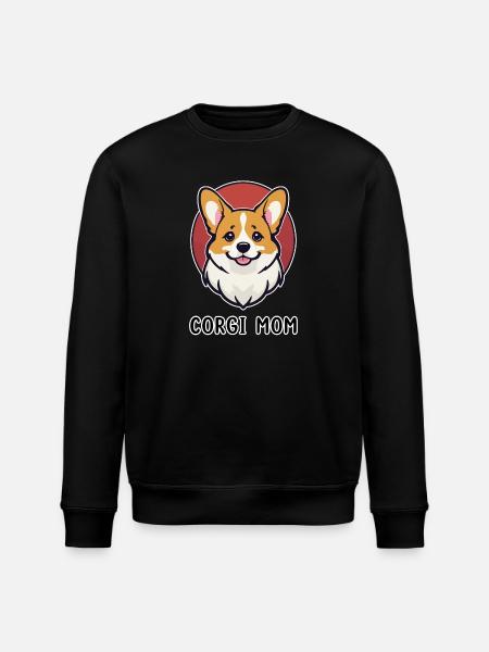 Corgi Mom - Stanley/Stella ROLLER Unisex Organic Sweatshirt - black