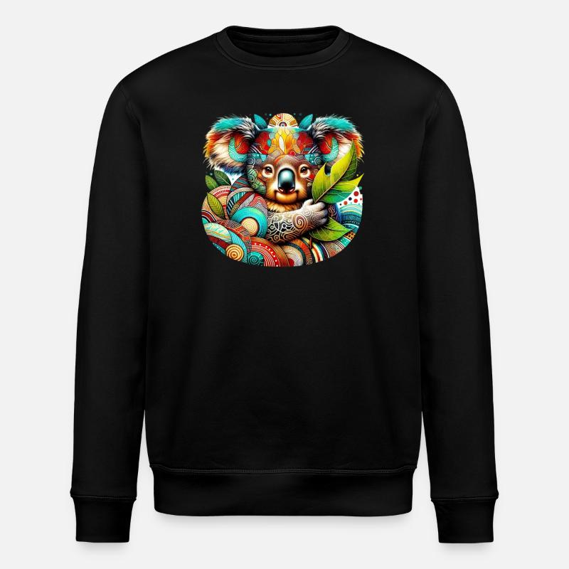 Artistic Koala - Stanley/Stella ROLLER Unisex Organic Sweatshirt - black