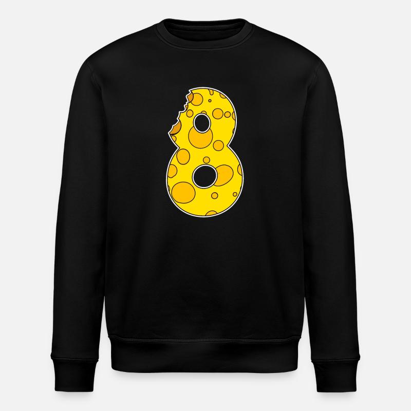 Number 8 Eight - Stanley/Stella ROLLER Unisex Organic Sweatshirt - black