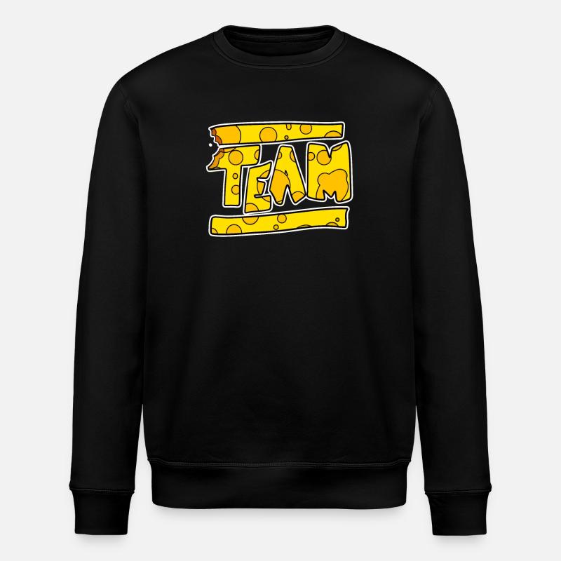 Team Cheese Team Crew - Stanley/Stella ROLLER Unisex Organic Sweatshirt - black
