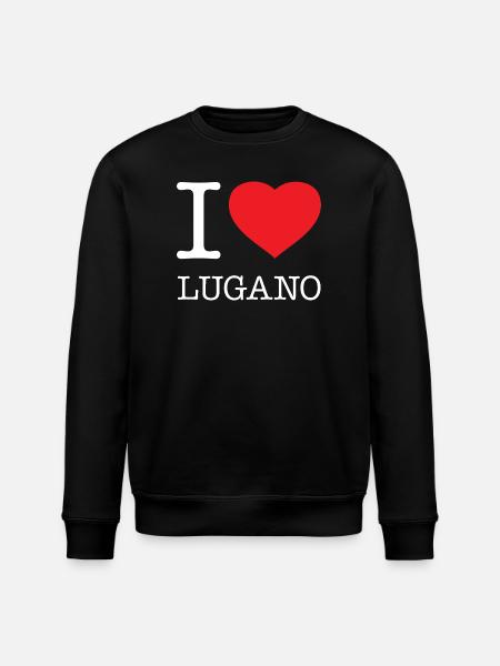 J’AIME LUGANO - Sweat bio ROLLER Stanley/Stella Unisexe - noir