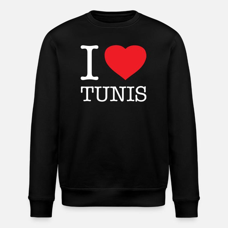 I LOVE TUNIS - Stanley/Stella Unisex Bio-Sweatshirt ROLLER - Schwarz