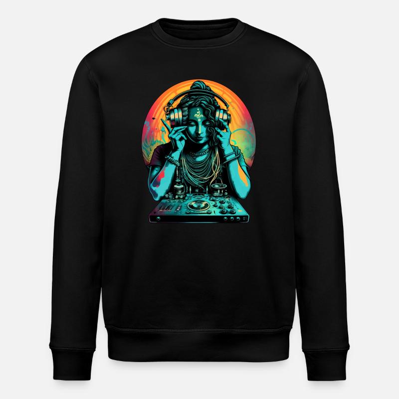 Goddess DJ - Stanley/Stella ROLLER Unisex Organic Sweatshirt - black