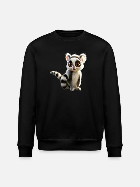 Ring-tailed lemurs lover Lemur ring-tailed lemurs Maki ring-tailed lemur - Stanley/Stella ROLLER Unisex Organic Sweatshirt - black
