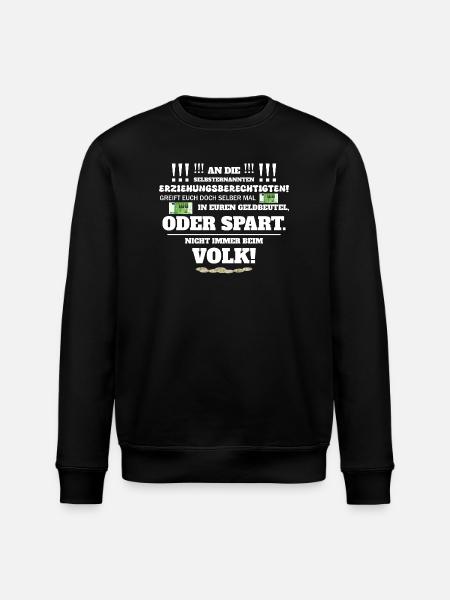 Not always by the people - Stanley/Stella ROLLER Unisex Organic Sweatshirt - black