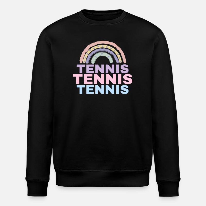 Tennis Regenbogen - Stanley/Stella Unisex Bio-Sweatshirt ROLLER - Schwarz