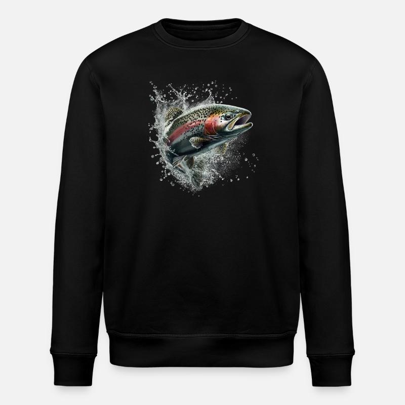 Trout - Stanley/Stella ROLLER Unisex Organic Sweatshirt - black