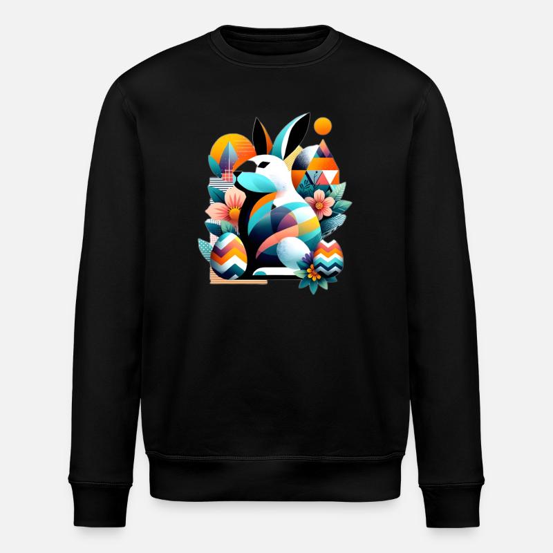 Modern Easter Graphics - Stanley/Stella ROLLER Unisex Organic Sweatshirt - black
