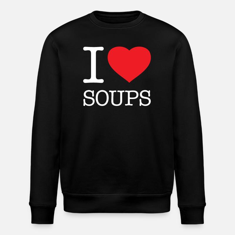 I LOVE SOUPS - Stanley/Stella ROLLER Unisex Organic Sweatshirt - black