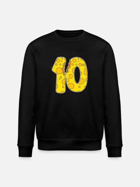 10 Years of Funny Cheese - Stanley/Stella ROLLER Unisex Organic Sweatshirt - black
