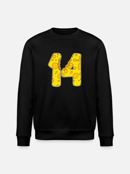 14 Years of Funny Cheese - Stanley/Stella ROLLER Unisex Organic Sweatshirt - black