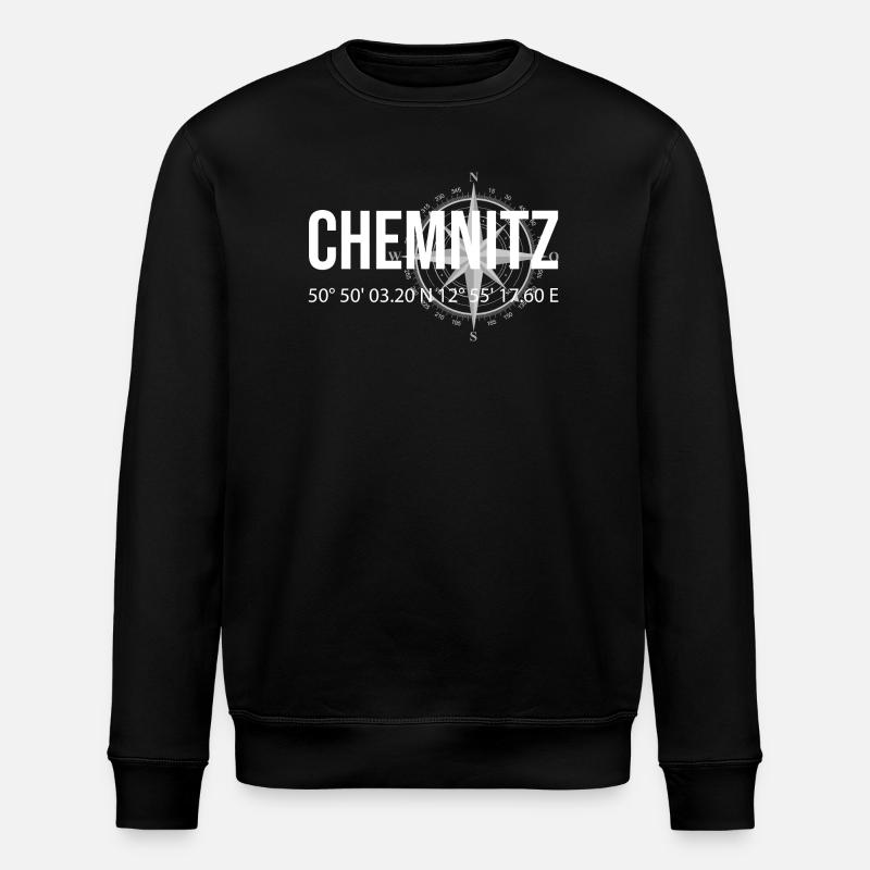 Koordinaten Chemnitz - Stanley/Stella Unisex Bio-Sweatshirt ROLLER - Schwarz