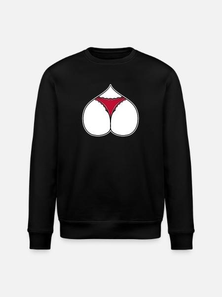Ass Heart Love - Stanley/Stella ROLLER Unisex Organic Sweatshirt - black