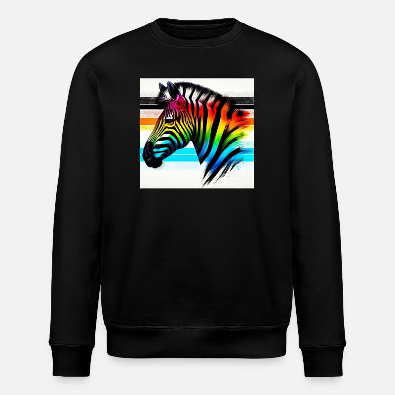 Zebra - Stanley/Stella ROLLER Unisex Organic Sweatshirt - black