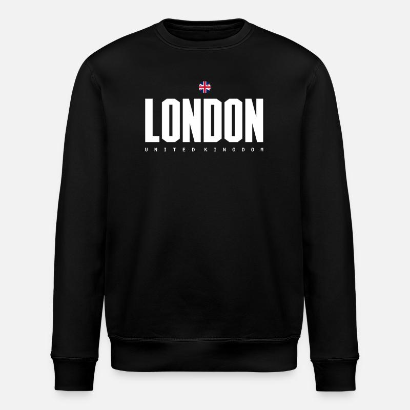 London Bold Bloc UK Flagge - Stanley/Stella Unisex Bio-Sweatshirt ROLLER - Schwarz