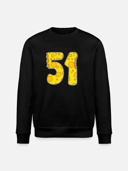 51 years of Lustig Käse - Stanley/Stella ROLLER Unisex Organic Sweatshirt - black