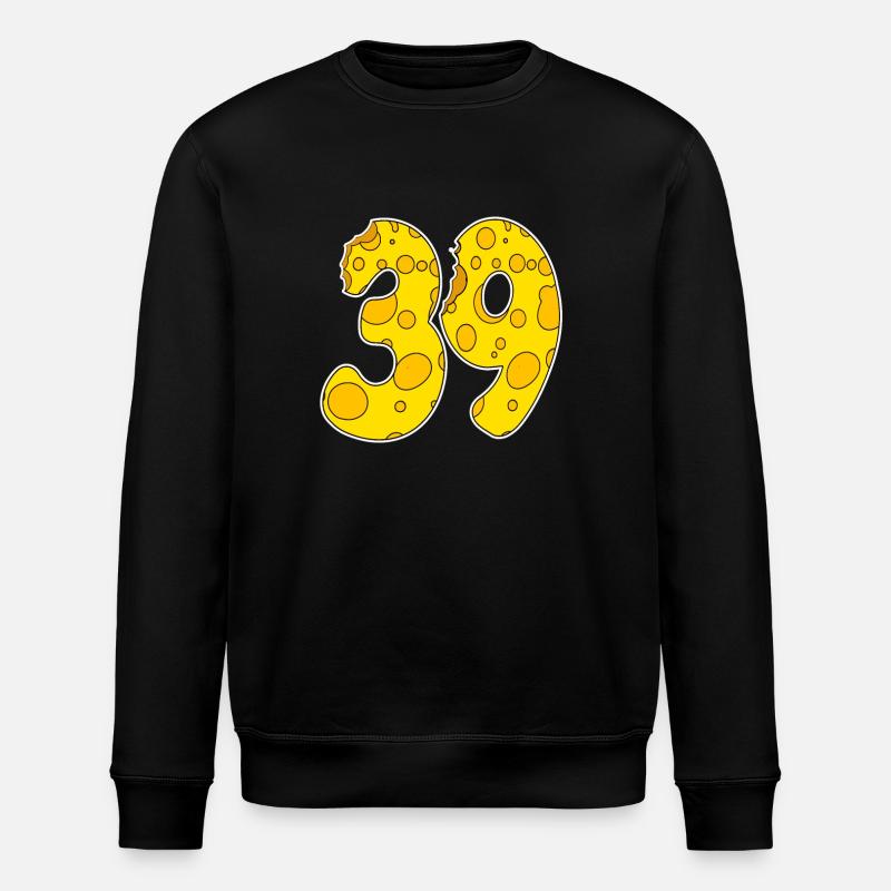 39 Jahre Lustig Käse - Stanley/Stella Unisex Bio-Sweatshirt ROLLER - Schwarz