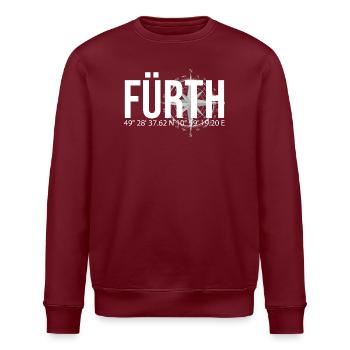 Koordinaten Fürth - Stanley/Stella Unisex Bio-Sweatshirt ROLLER - Burgunderrot - Vorne - Nik (191cm)