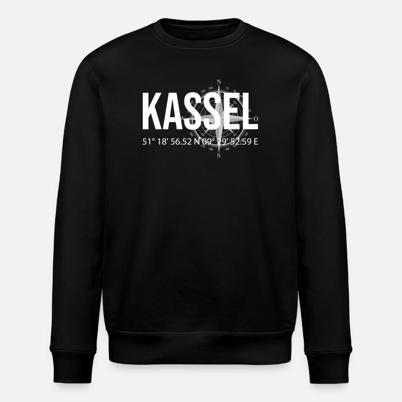Koordinaten Kassel - Stanley/Stella Unisex Bio-Sweatshirt ROLLER - Schwarz