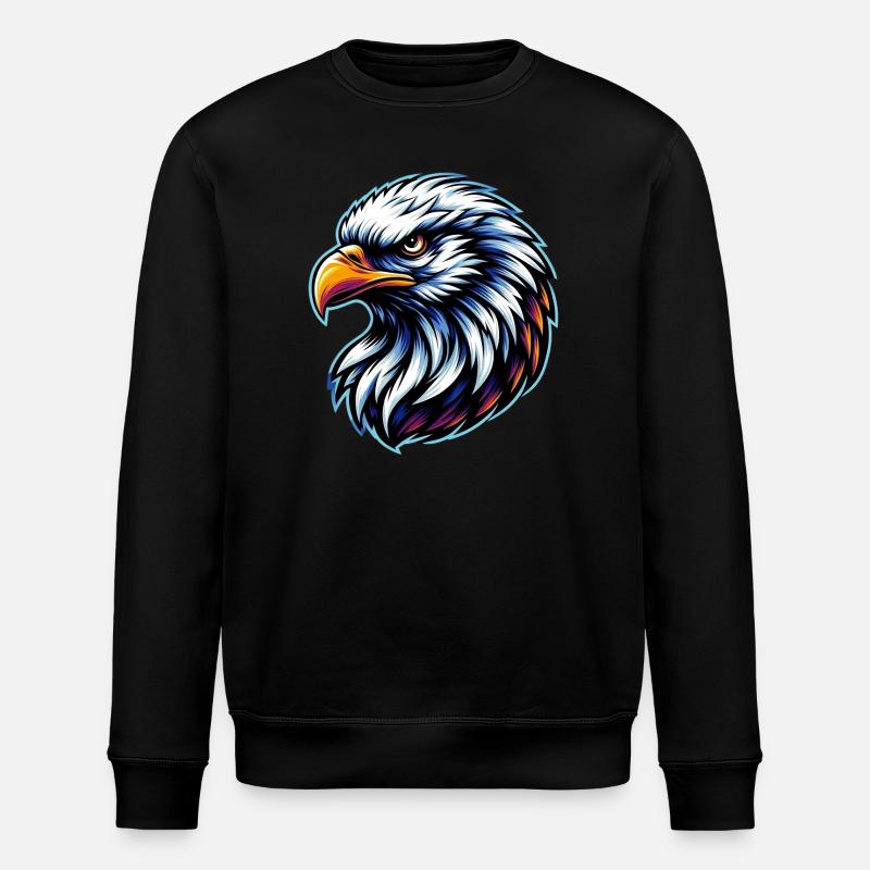 Weißkopfseeadler - Stanley/Stella Unisex Bio-Sweatshirt ROLLER - Schwarz