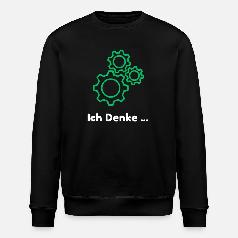 Denkende Zahnräder Design - Stanley/Stella Unisex Bio-Sweatshirt ROLLER - Schwarz