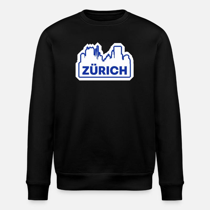 Impression du logo Zurich Skyline - Sweat bio ROLLER Stanley/Stella Unisexe - noir