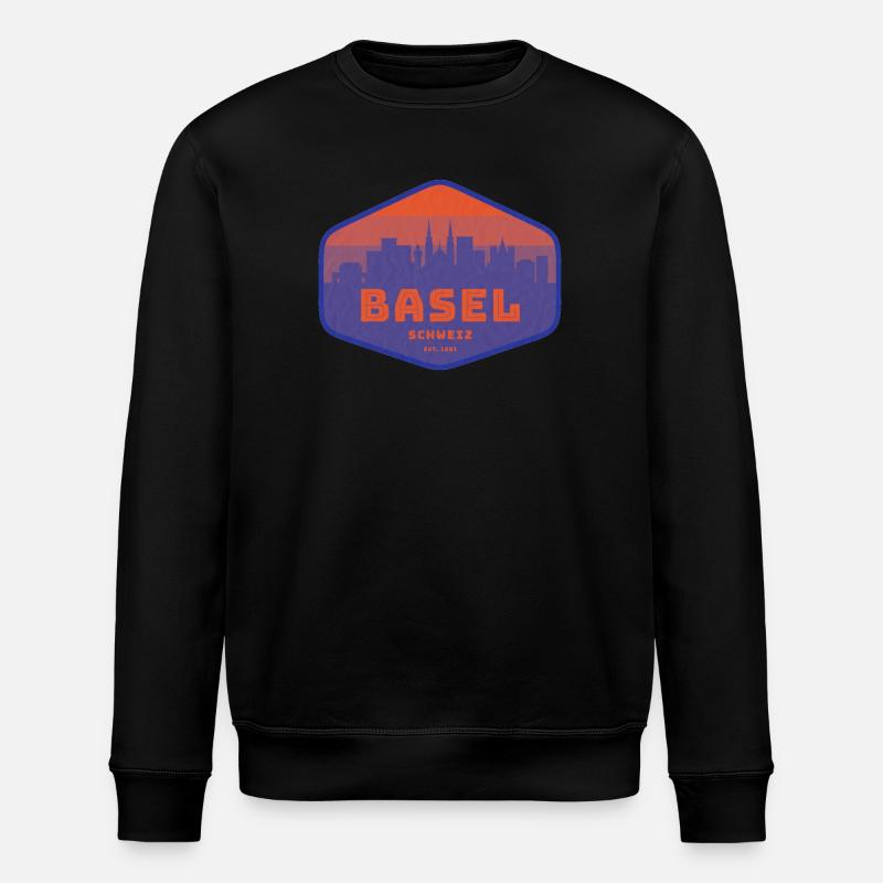 Basel, Switzerland - Stanley/Stella ROLLER Unisex Organic Sweatshirt - black