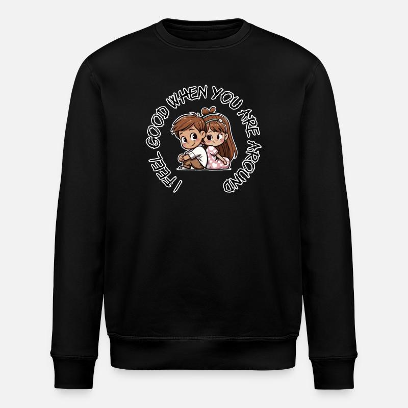 Kuschelduo Paarliebe - Stanley/Stella Unisex Bio-Sweatshirt ROLLER - Schwarz