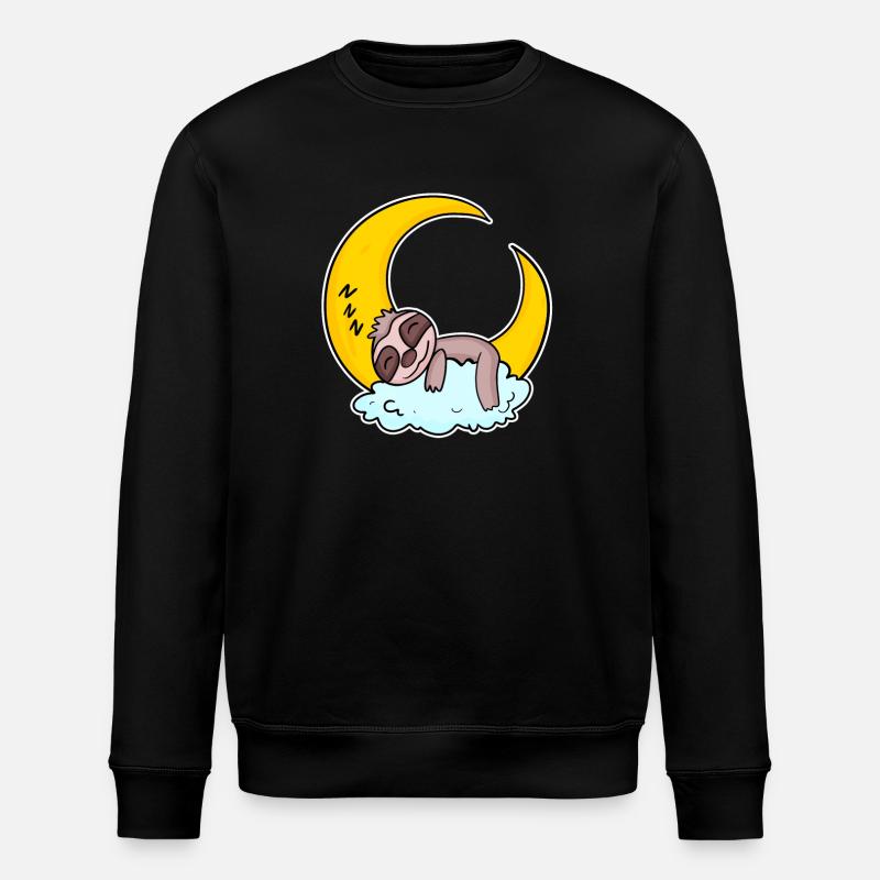 Motif de paresseux - Sweat bio ROLLER Stanley/Stella Unisexe - noir