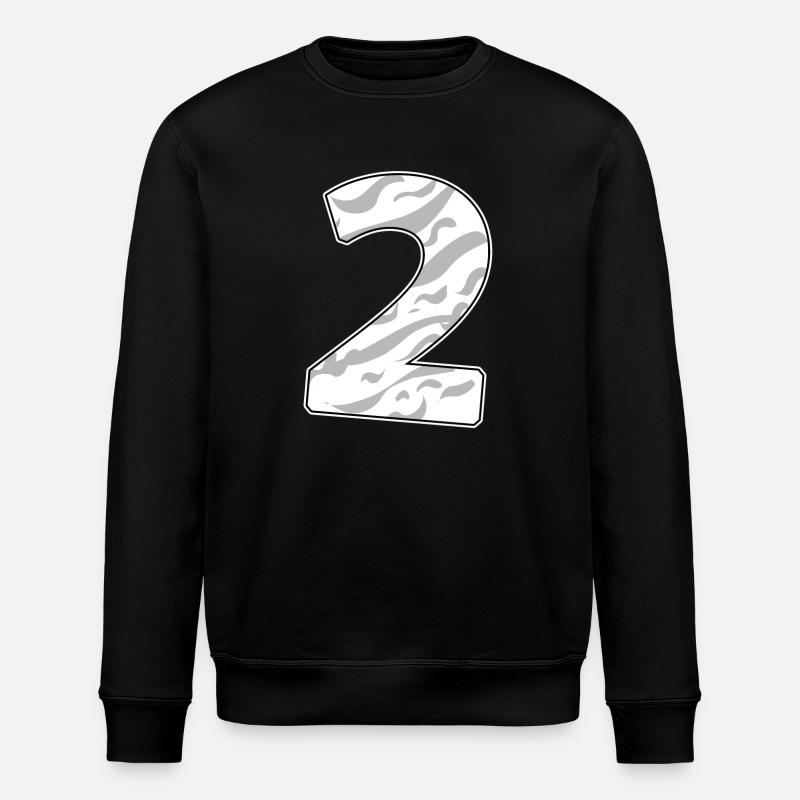 Nummer 2 Zahl Ziffer - Stanley/Stella Unisex Bio-Sweatshirt ROLLER - Schwarz