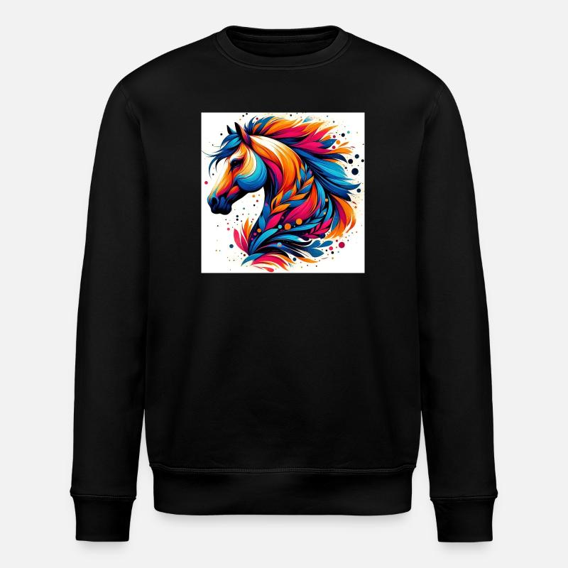 Cheval - Sweat bio ROLLER Stanley/Stella Unisexe - noir