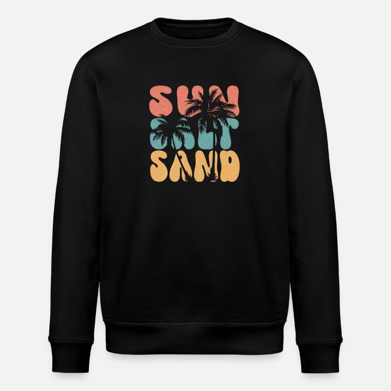 Été - Soleil, sel et sable - Sweat bio ROLLER Stanley/Stella Unisexe - noir