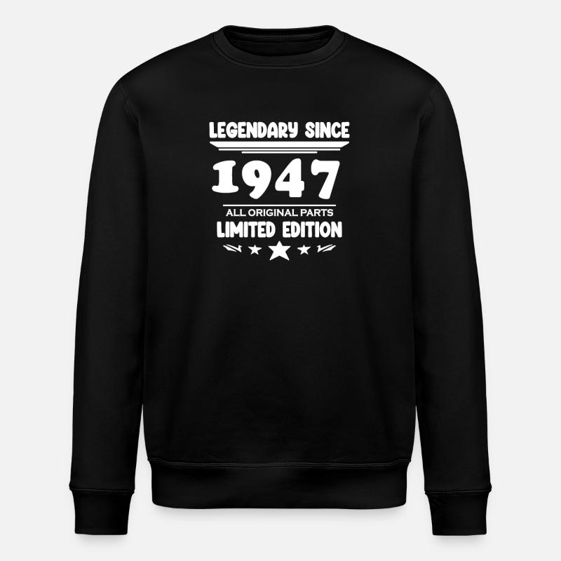 1947 - Year 1947 - Year 1947 - Stanley/Stella ROLLER Unisex Organic Sweatshirt - black