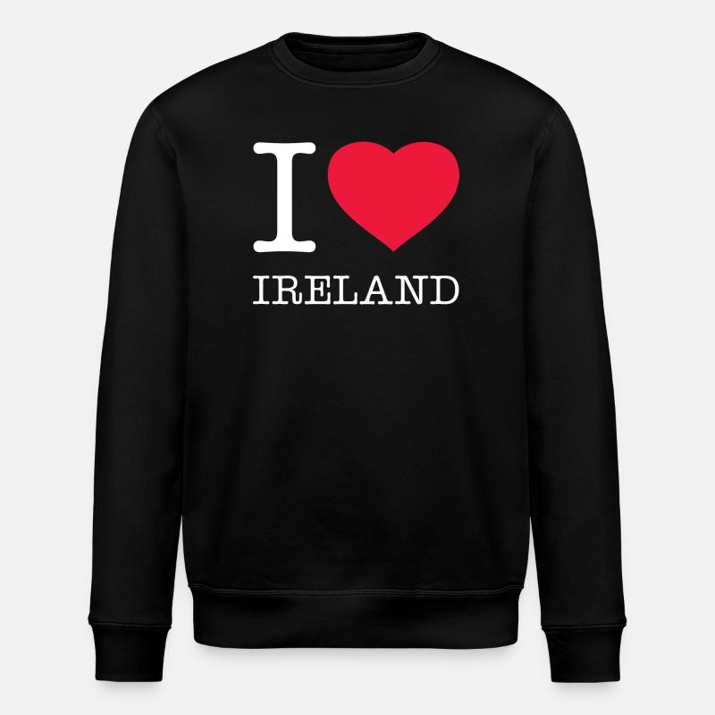I LOVE IRELAND - Stanley/Stella Unisex Bio-Sweatshirt ROLLER - Schwarz