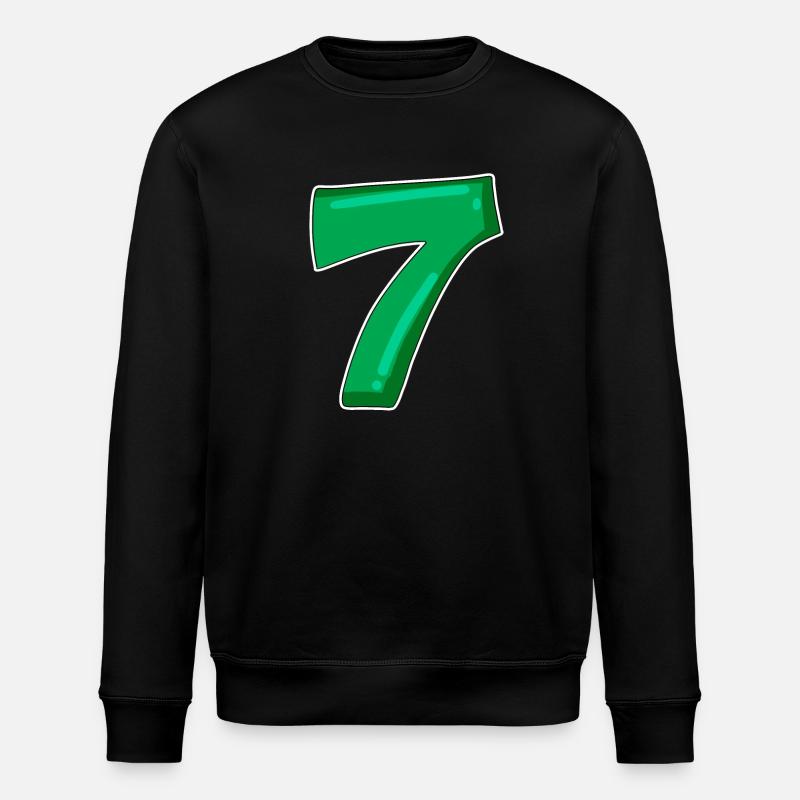 Number 7 Number - Stanley/Stella ROLLER Unisex Organic Sweatshirt - black