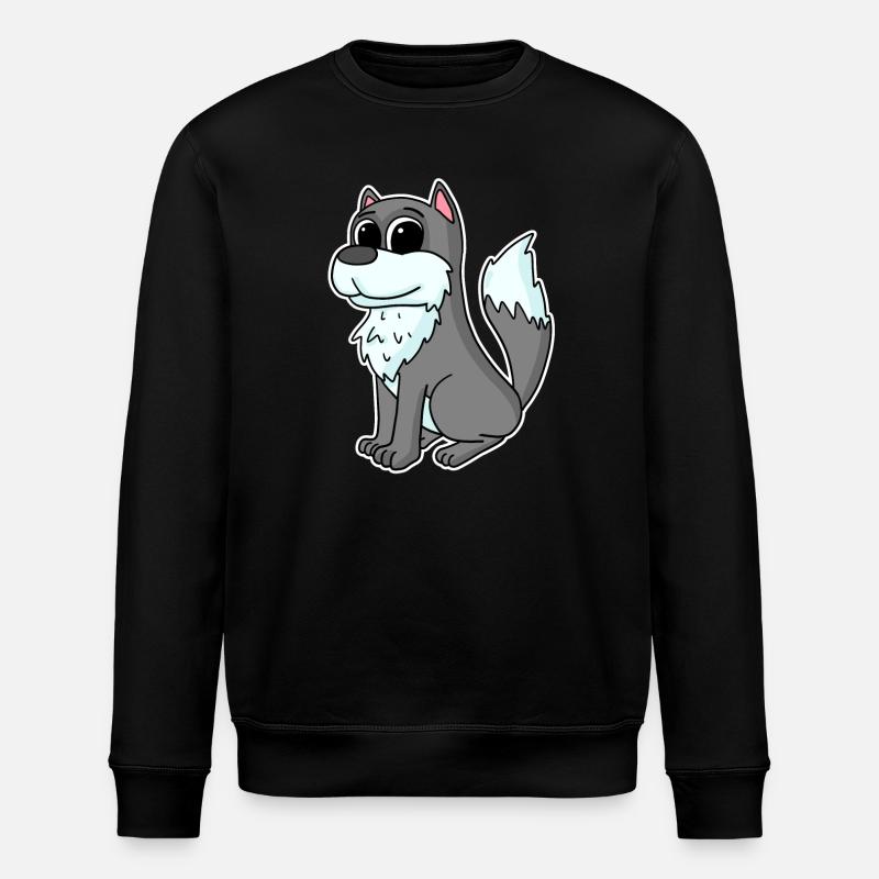 Wolf Animal - Stanley/Stella ROLLER Unisex Organic Sweatshirt - black