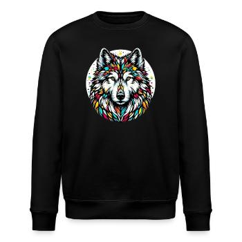 Wolf - Stanley/Stella Unisex Bio-Sweatshirt ROLLER - Schwarz - Vorne - Nik (191cm)