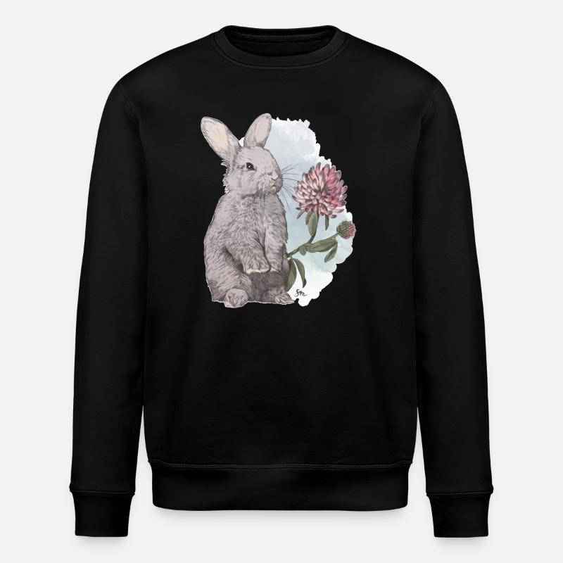 Veganuary 2024 Rabbit - Stanley/Stella ROLLER Unisex Organic Sweatshirt - black
