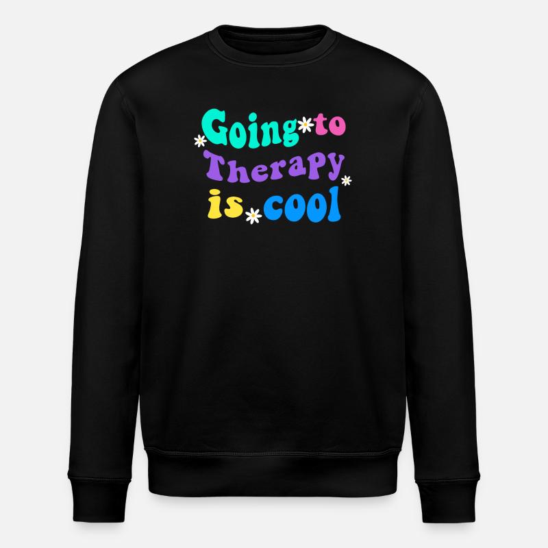 Going to therpay is Cool - Stanley/Stella ROLLER Unisex Organic Sweatshirt - black