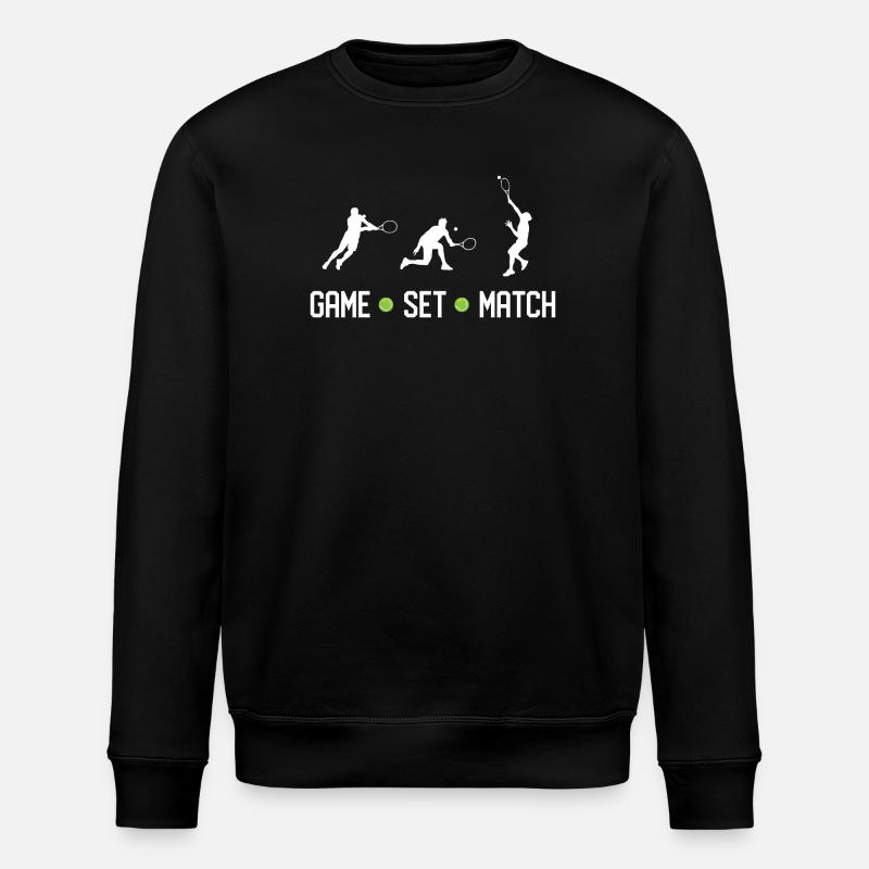 Tennis - Game Set Match - Stanley/Stella ROLLER Unisex Organic Sweatshirt - black