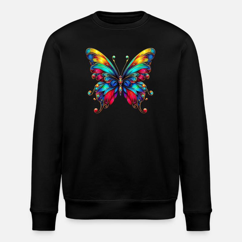 Butterfly - Stanley/Stella ROLLER Unisex Organic Sweatshirt - black