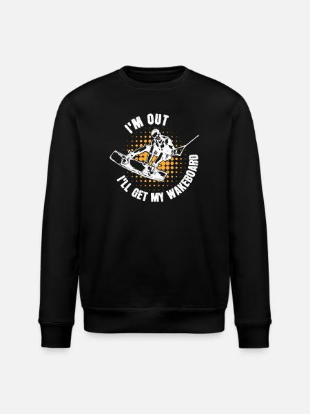 Kitesurfer Statement Wakeboard Surfing Stunt - Stanley/Stella ROLLER Unisex Organic Sweatshirt - black