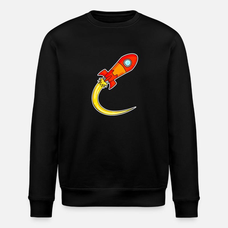 Rakete Motiv - Stanley/Stella Unisex Bio-Sweatshirt ROLLER - Schwarz