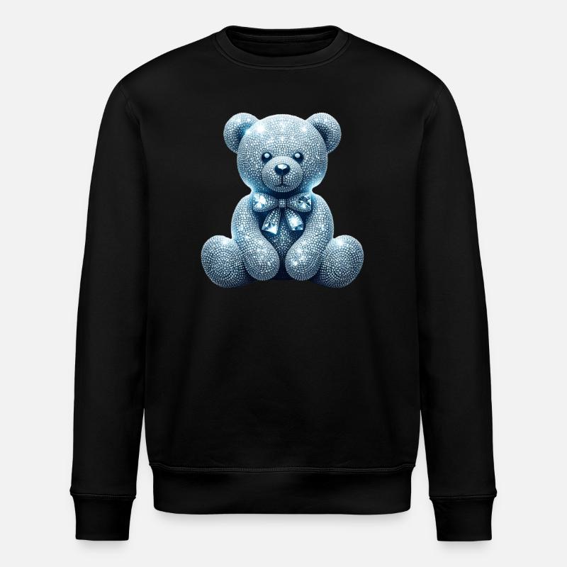 Crystal Bear Diamant Diamanten - Stanley/Stella Unisex Bio-Sweatshirt ROLLER - Schwarz